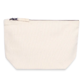 Canvas Zip Pouch 18 x 19 cm - nature - Front