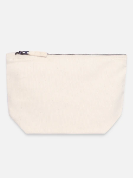 Canvas Zip Pouch 18 x 19 cm - nature - Front