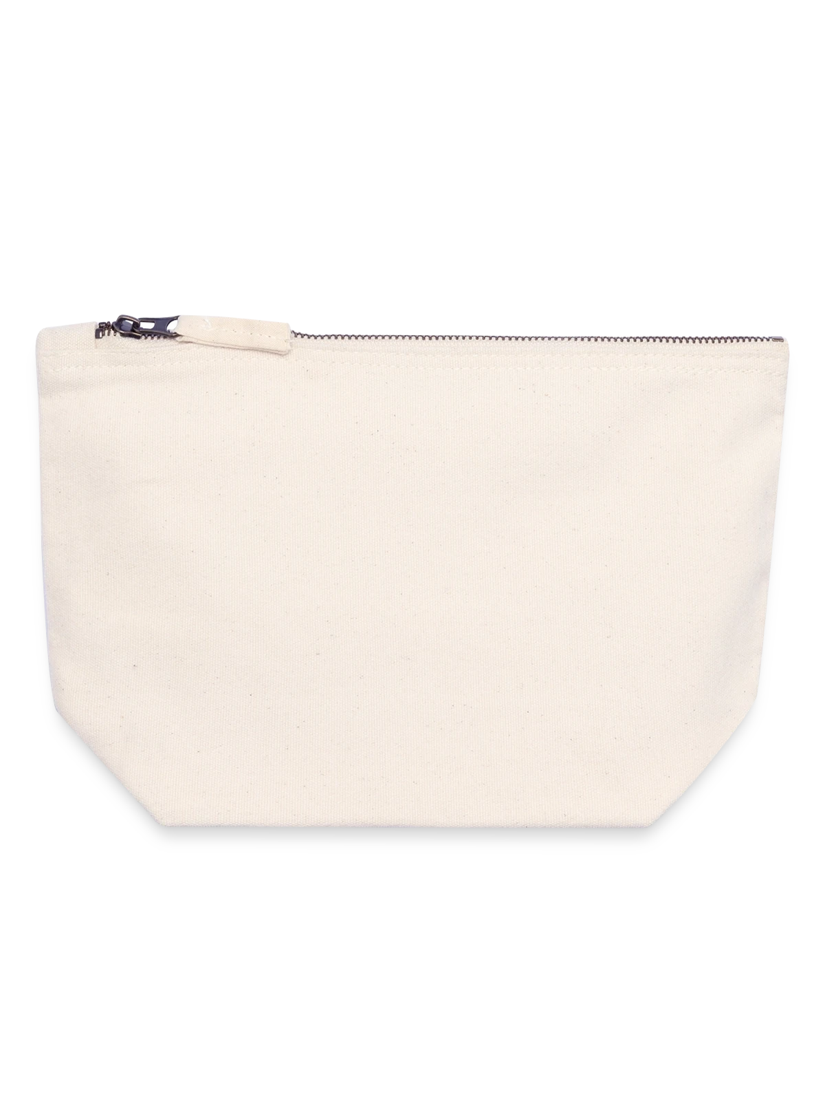 Canvas Zip Pouch 18 x 19 cm - nature - Front