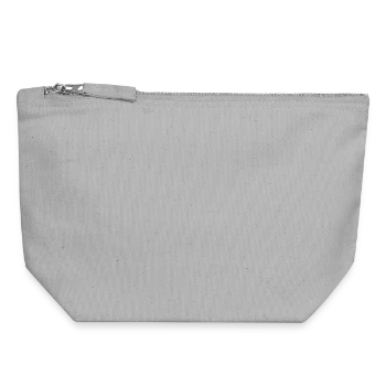 Canvas Zip Pouch 18 x 19 cm - sports grey - Front