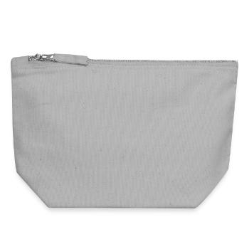 Kanvas taske med lynlås 18 x 19 cm