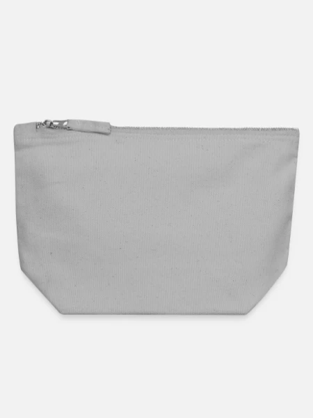 Canvas Zip Pouch 18 x 19 cm - sports grey - Front