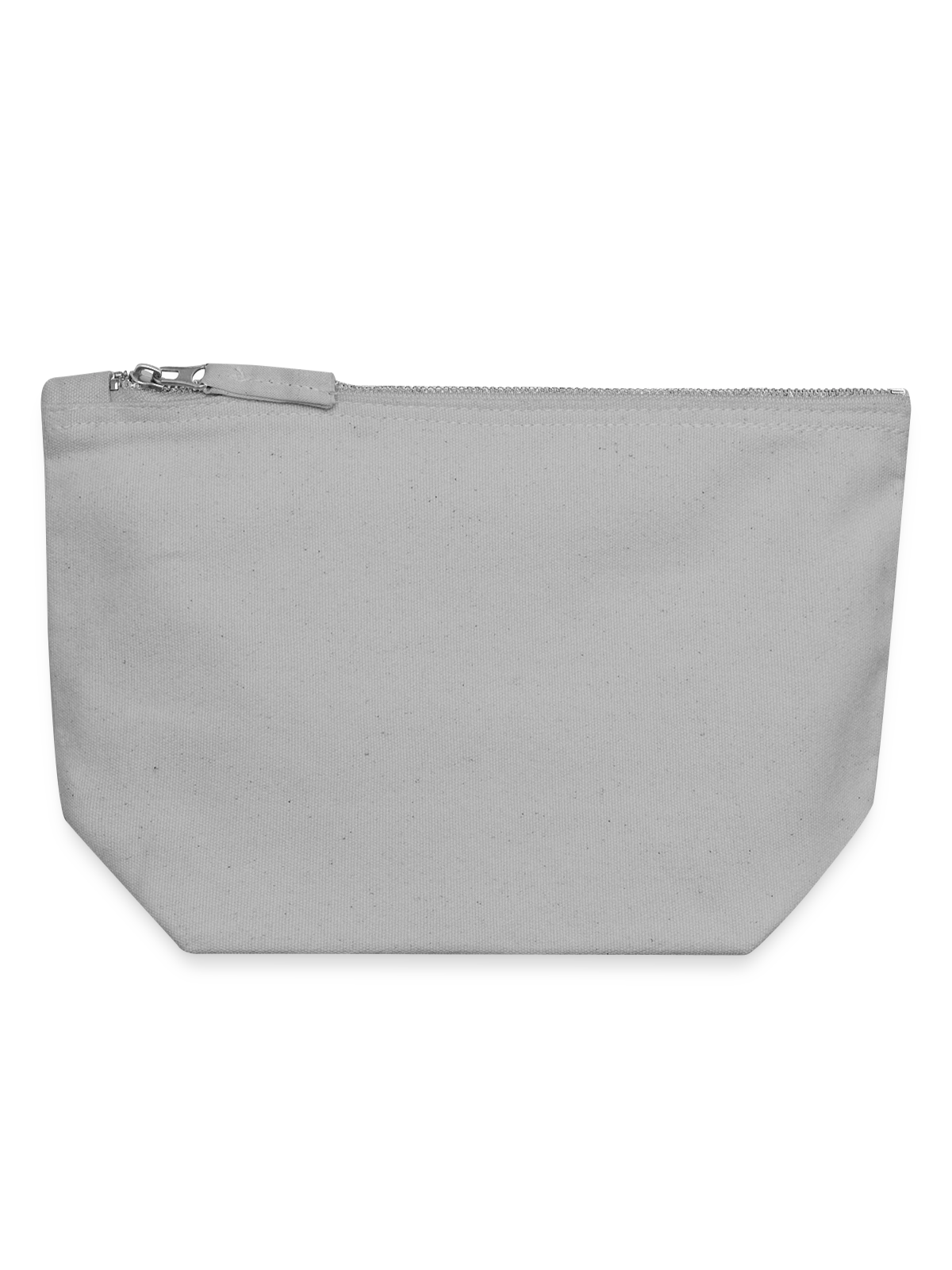 Canvas Zip Pouch 18 x 19 cm - sports grey - Front