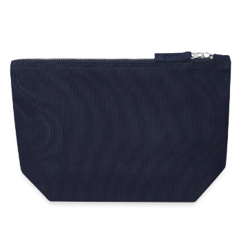 Canvas Zip Pouch 18 x 19 cm - navy - Back