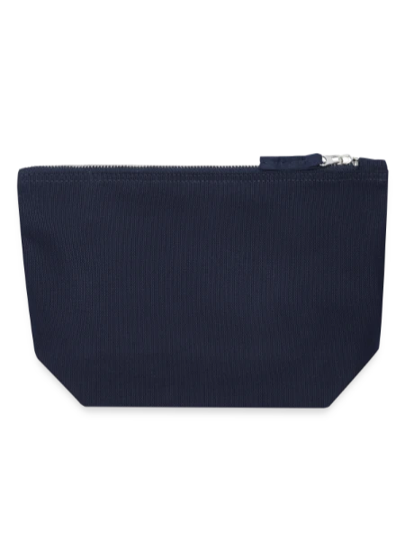 Canvas Zip Pouch 18 x 19 cm - navy - Back