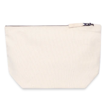 Canvas Zip Pouch 18 x 19 cm - nature - Back