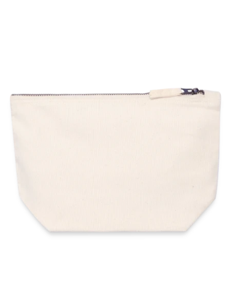 Canvas Zip Pouch 18 x 19 cm - nature - Back