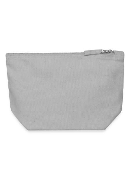 Canvas Zip Pouch 18 x 19 cm - sports grey - Back