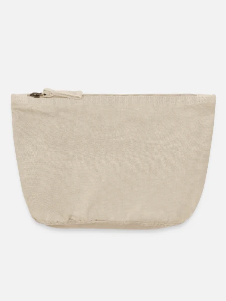 Vintage Reißverschluss-Täschchen (18 x 21 cm) - Vintage Sand  - Vorne