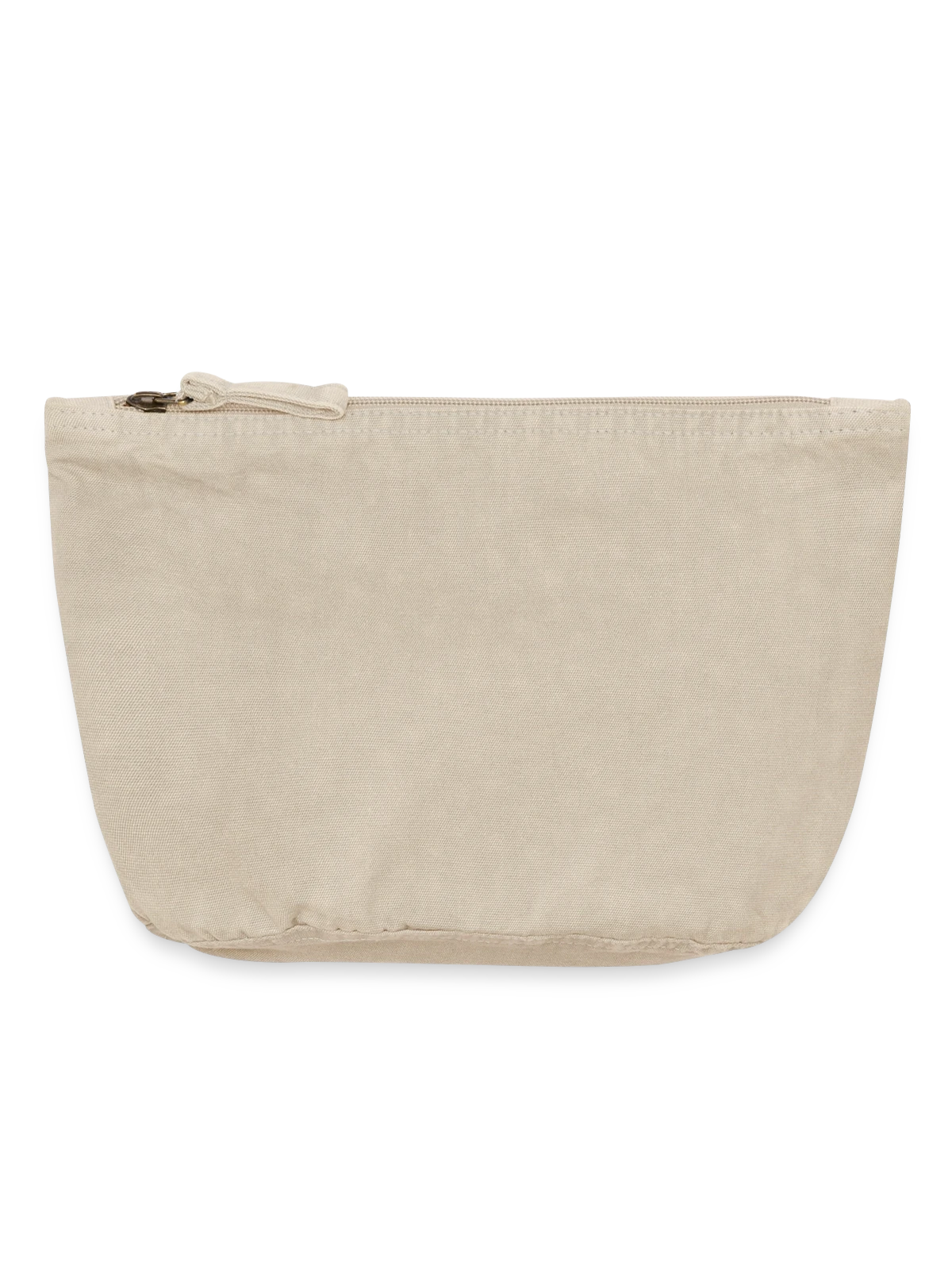 Vintage Reißverschluss-Täschchen (18 x 21 cm) - Vintage Sand  - Vorne