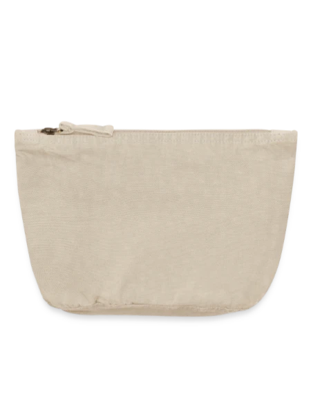 Vintage Reißverschluss-Täschchen (18 x 21 cm) - Vintage Sand  - Vorne