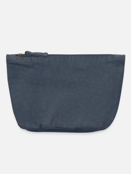 Vintage Zip Pouch 18 x 21 cm - vintage denim - Front