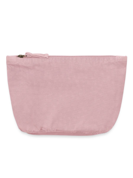 Pochette zippée vintage 18 x 21 cm - rose vintage - Devant