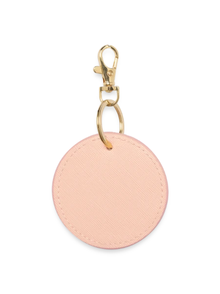 Round Keyring - light pink - Front