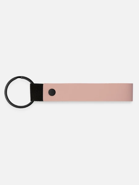 Porte-clés en PU mat - rose - Devant