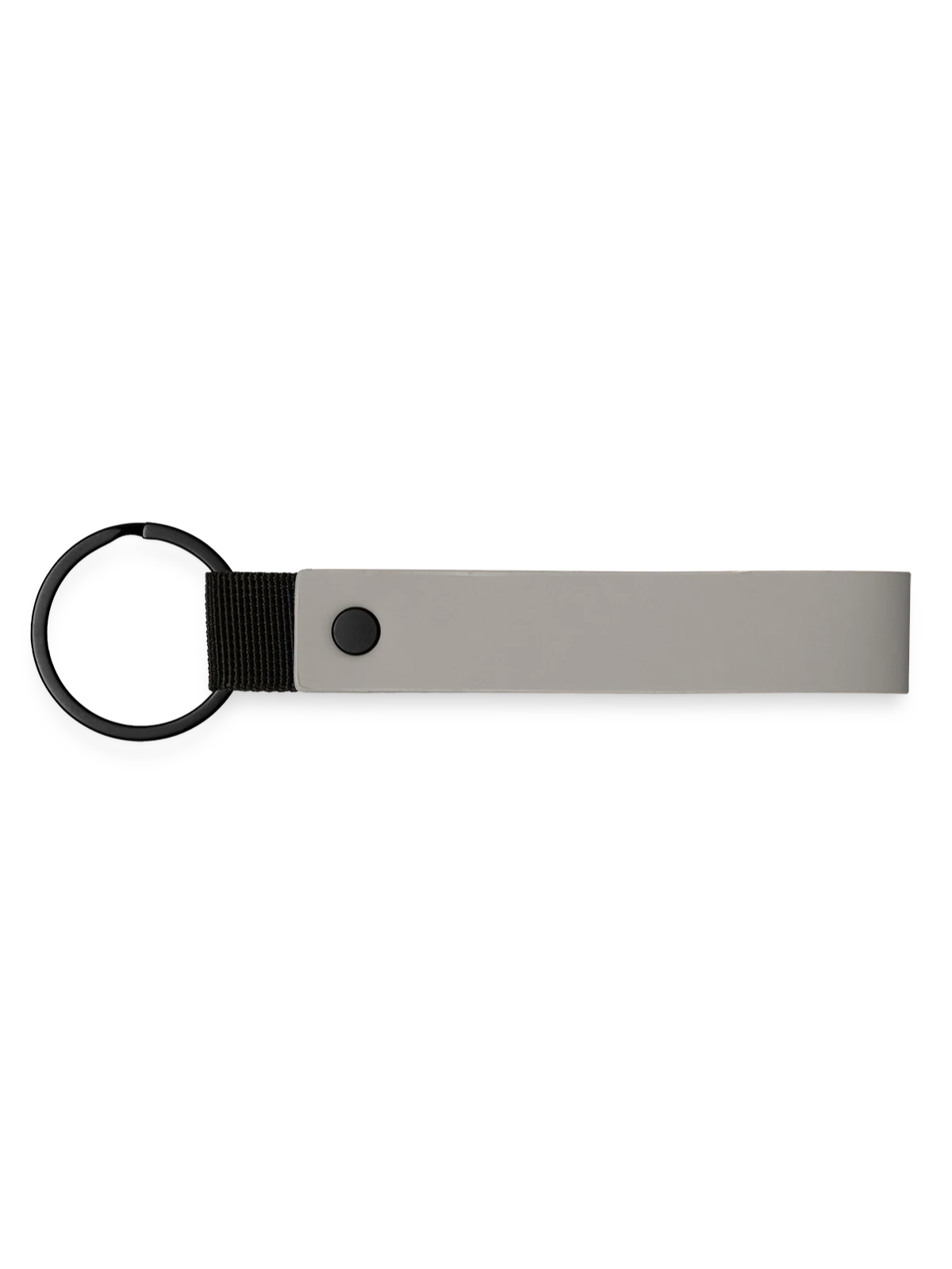 Matte Pu Keyring - light grey - Front