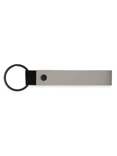 Matte Pu Keyring - light grey - Front