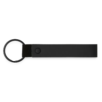 Matte Pu Keyring - black - Back