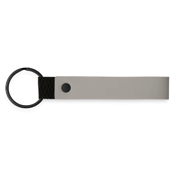 Porte-clés en PU mat - gris clair - Dos
