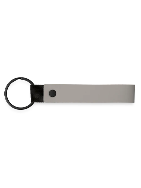 Matte Pu Keyring - light grey - Back