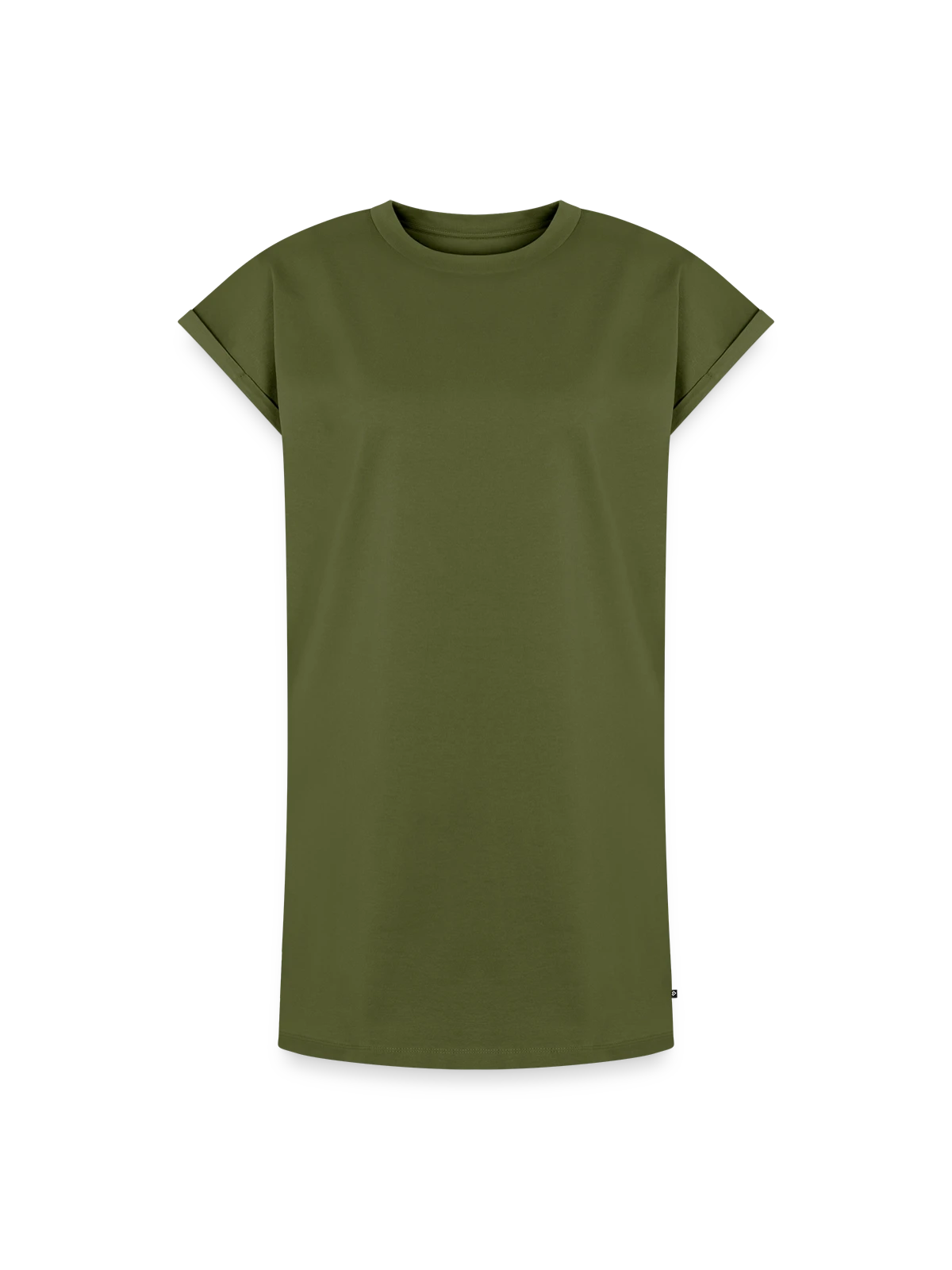 Women's Premium Organic T-Shirt Dress - khaki - Front