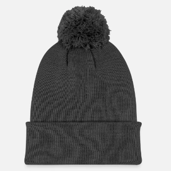 Strickmütze mit Bommel