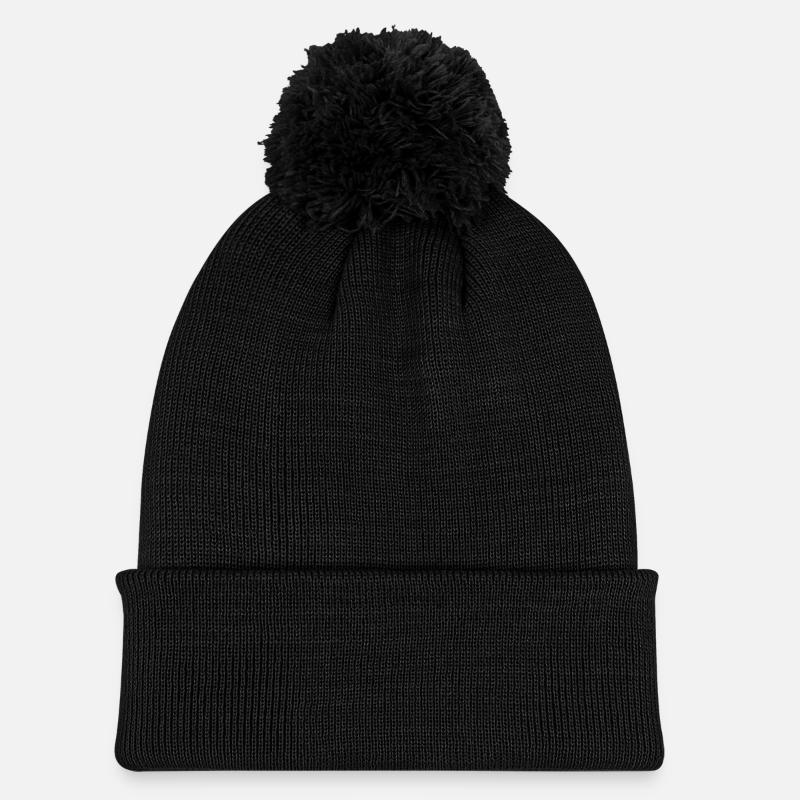 Bonnet tricoté à pompon
