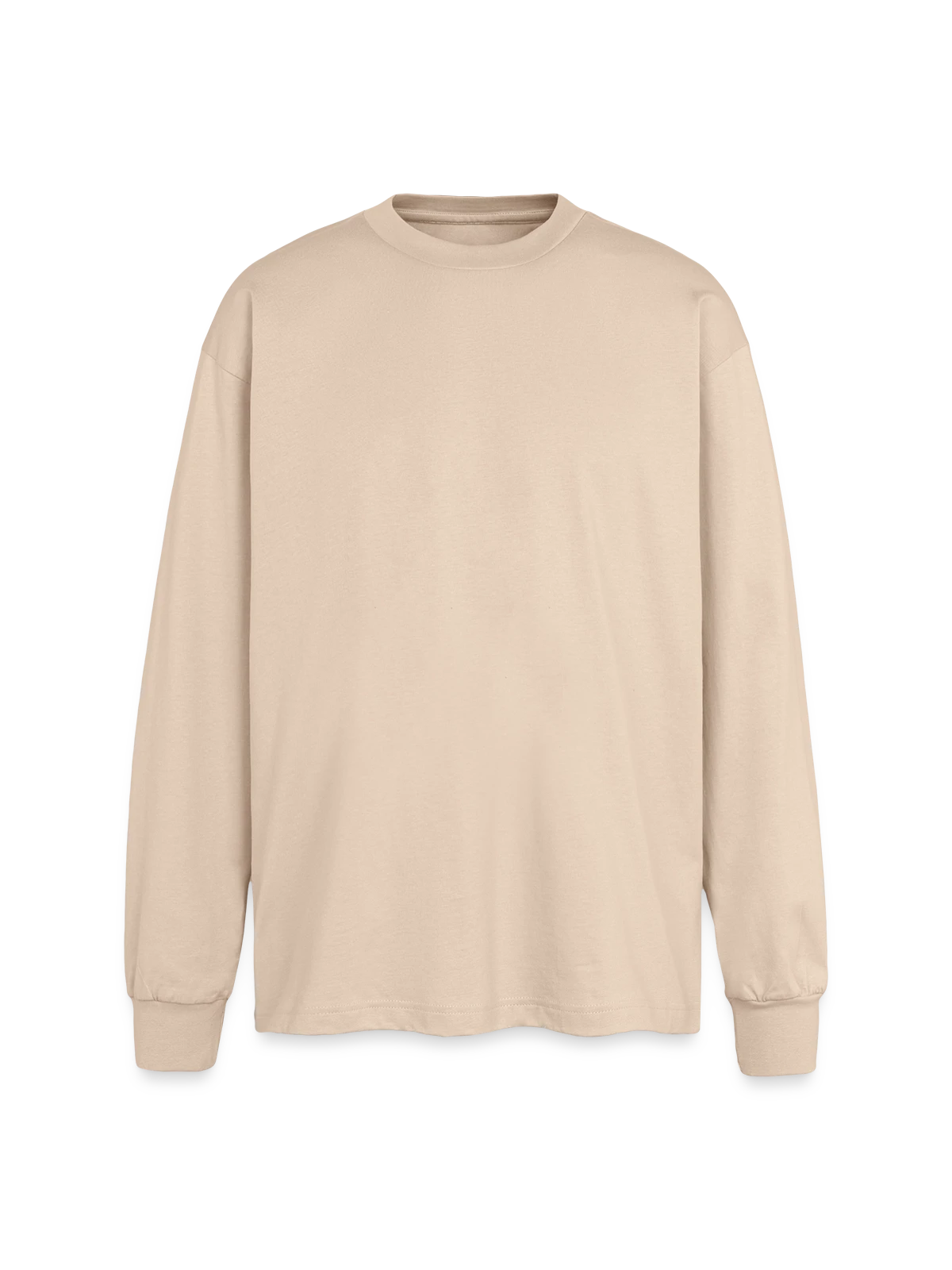 Oversized Long Sleeve T-Shirt - sand - Front