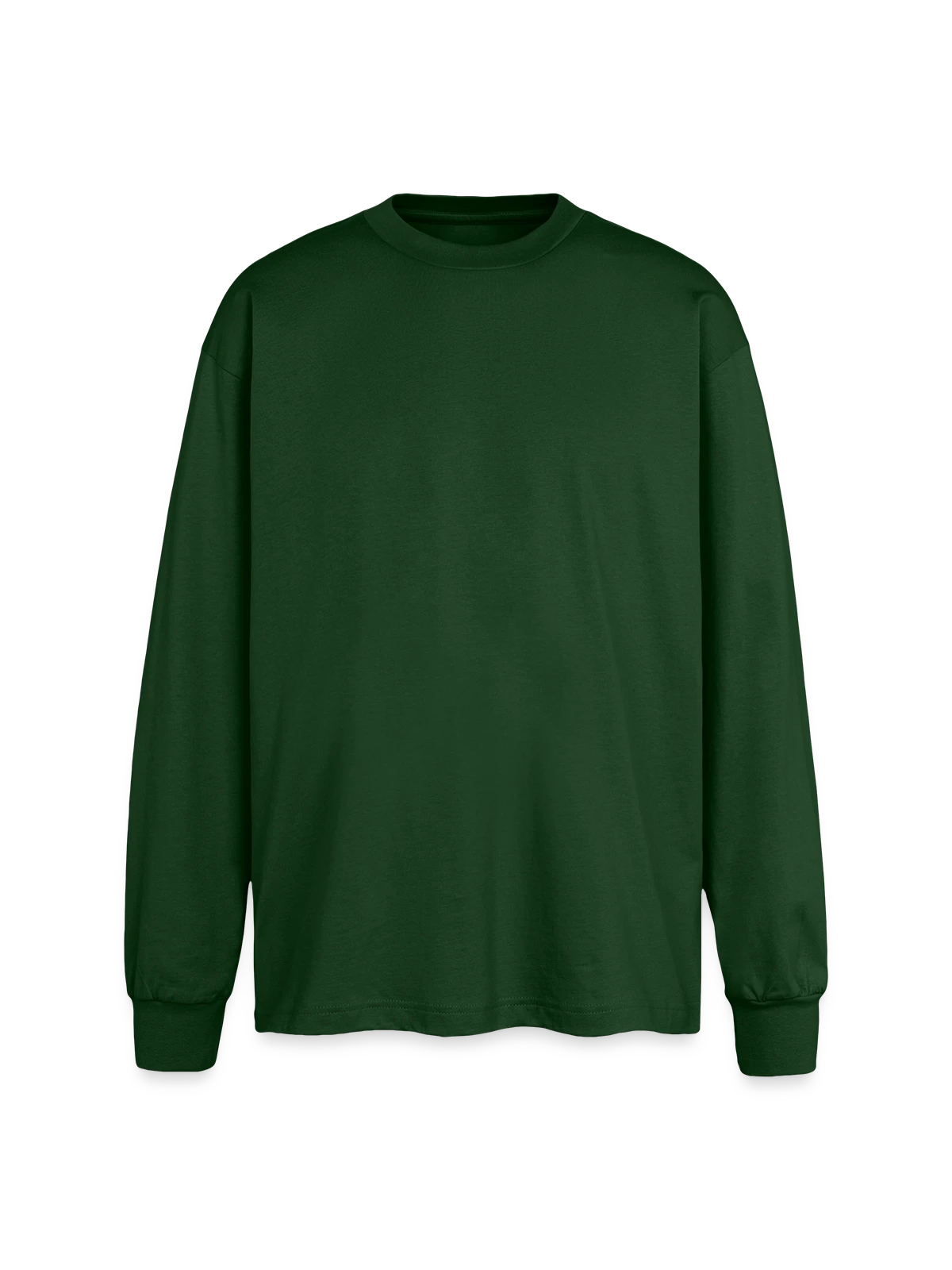 Oversized Long Sleeve T-Shirt - bottle green - Front
