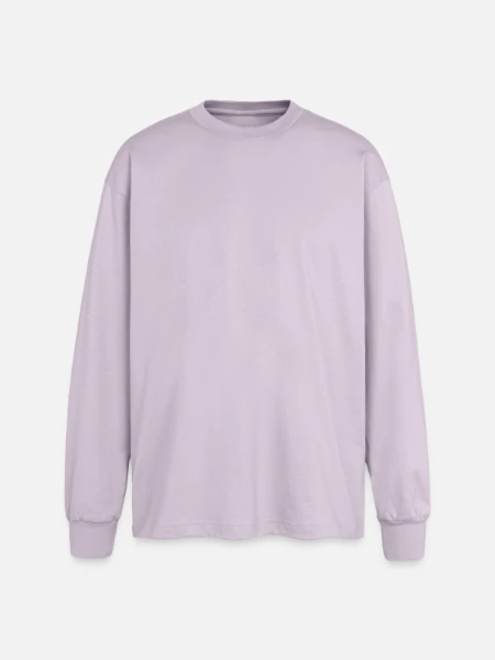 Oversized Long Sleeve T-Shirt - dusty purple - Front