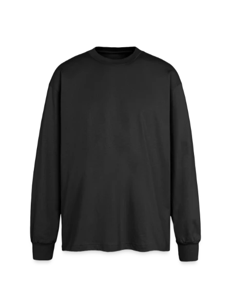 Oversized Long Sleeve T-Shirt - black - Front