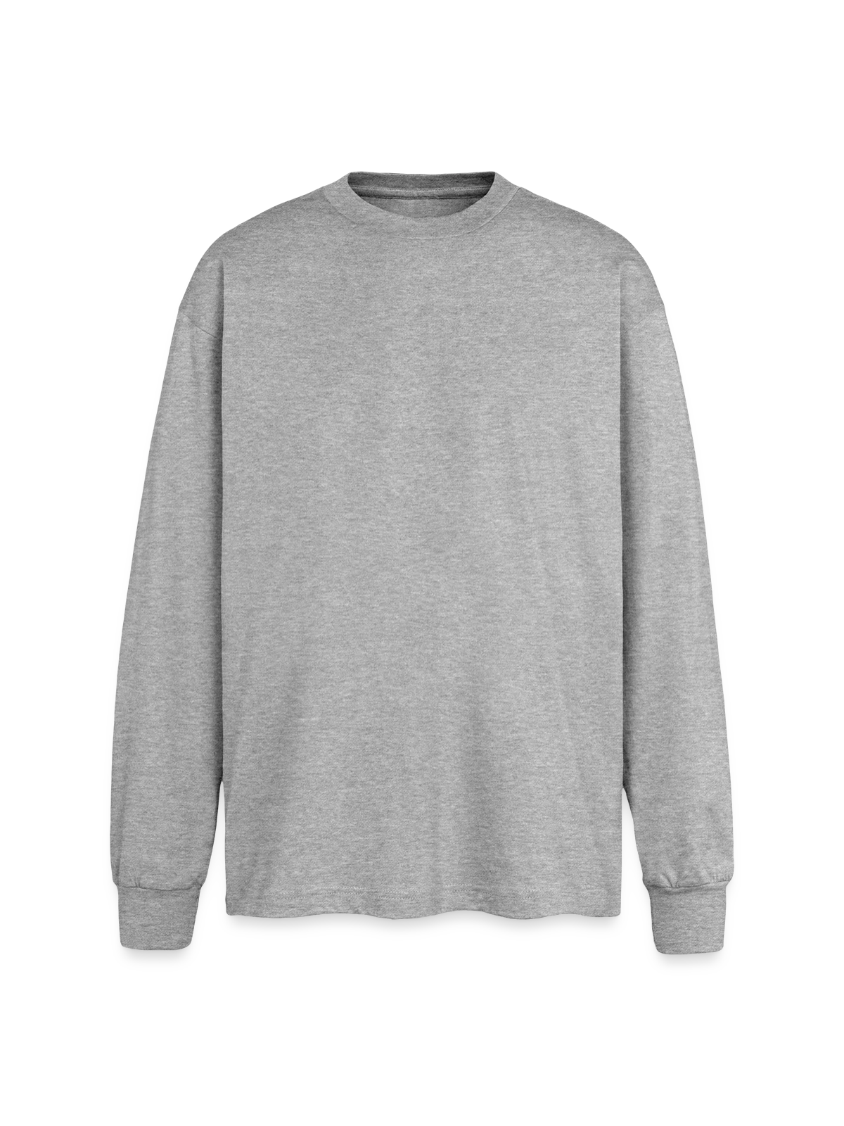 Oversized Long Sleeve T-Shirt - sports grey - Front