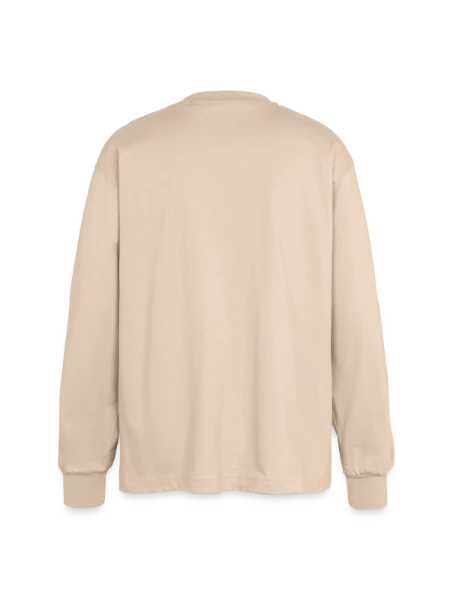 Oversized Long Sleeve T-Shirt - sand - Back