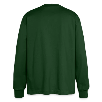 Oversized Long Sleeve T-Shirt - bottle green - Back - AI Model Male 185 light (185cm)