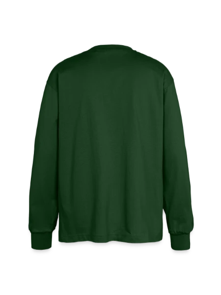 Oversized Long Sleeve T-Shirt - bottle green - Back