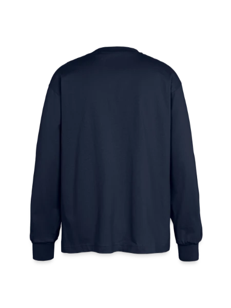 Oversized Long Sleeve T-Shirt - navy - Back