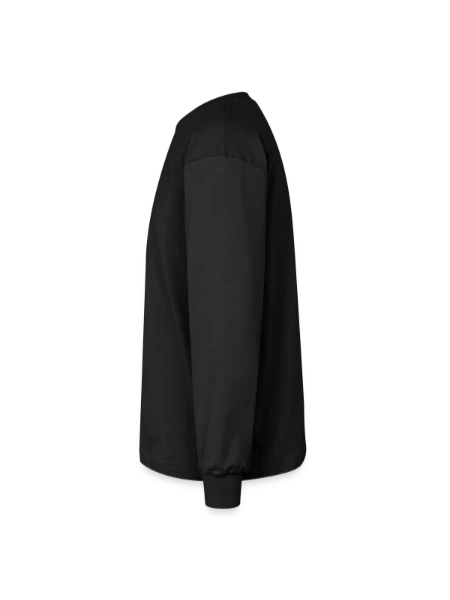 Oversized Langarmshirt  - Schwarz - Links