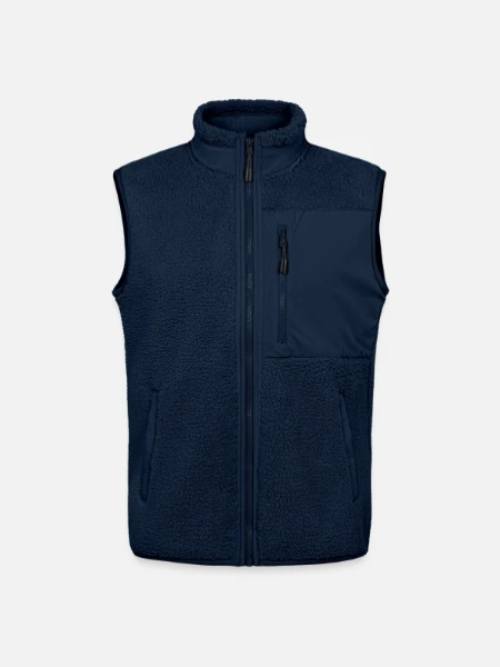 Unisex Sherpa Gilet by Stanley/Stella - navy - Front