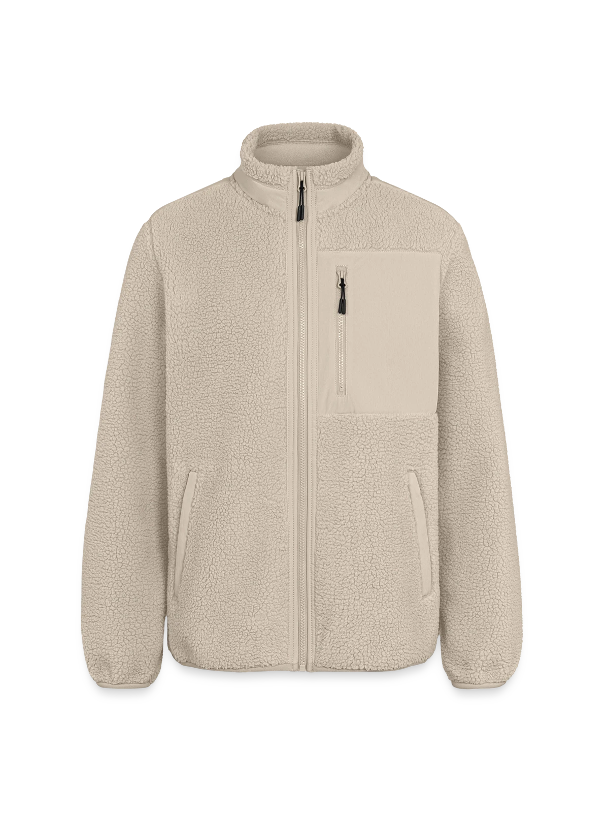 Relaxed Fit Unisex Sherpa Jacket by Stanley/Stella - beige - Front