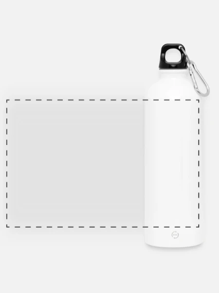 Panoramic Drinks Bottle with Carabiner 750 ml - white - Front