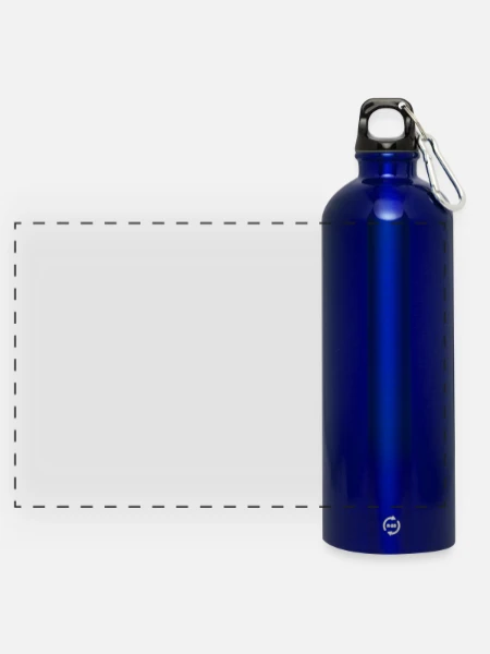 Panoramic Drinks Bottle with Carabiner 750 ml - royal blue - Front