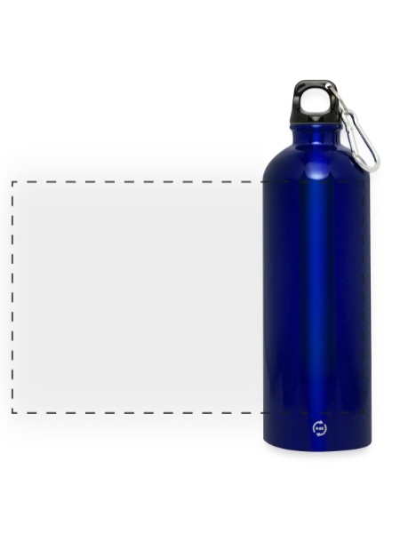 Panorama Trinkflasche mit Karabiner 750 ml - Königsblau - Vorne