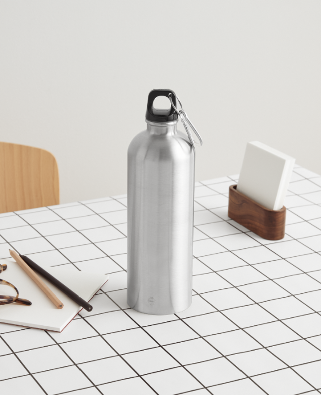 Panorama Trinkflasche mit Karabiner 750 ml Vorne - center