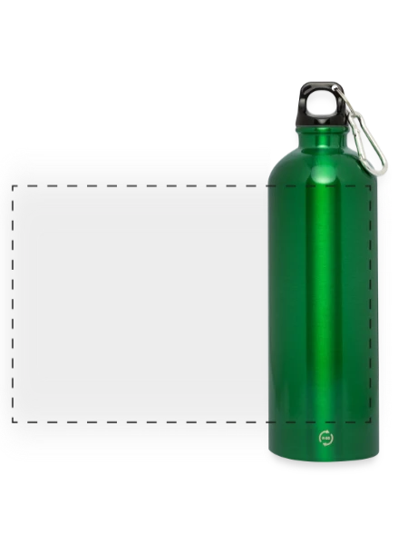 Panorama Trinkflasche mit Karabiner 750 ml - Kelly Green - Vorne