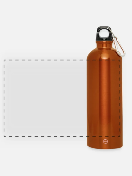 Panoramic Drinks Bottle with Carabiner 750 ml - burnt orange - Front