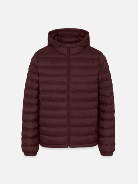 Lightweight Men’s Padded Jacket by Stanley/Stella - maroon - Front
