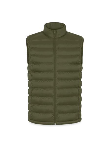 Lightweight Men’s Padded Gilet by Stanley/Stella - khaki - Front