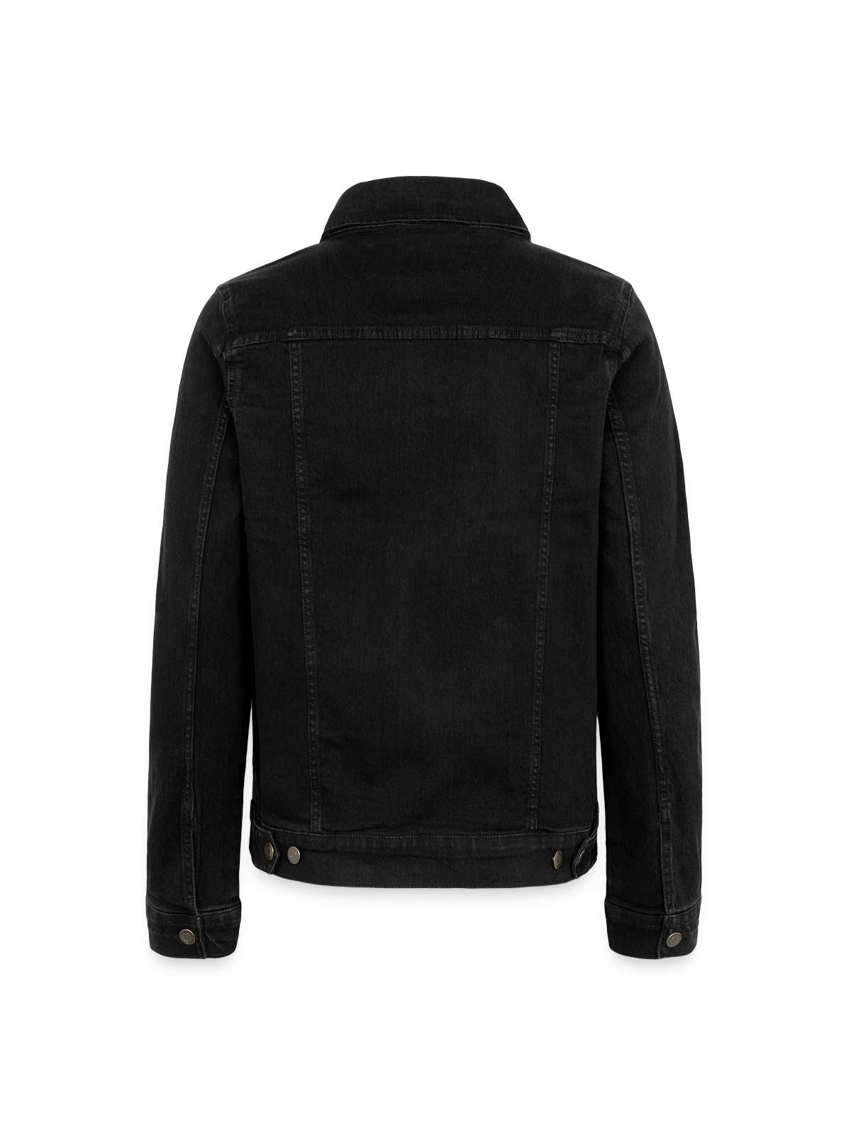 Unisex Denim Jacket - Black	 - Back