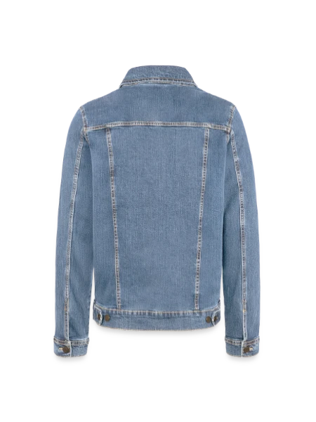 Unisex Jeansjacke - Hellblauer Waschgang - Hinten