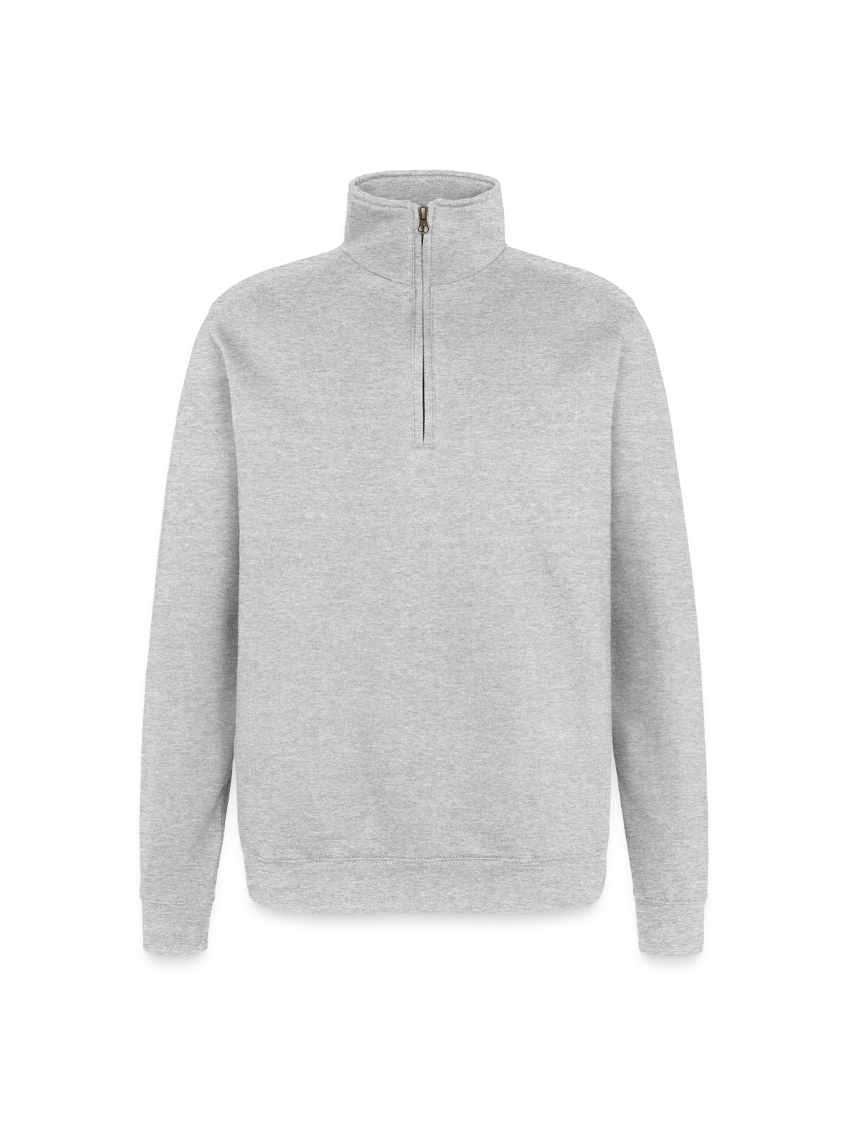 Quarter-Zip Sweatshirt - heather grey - Front